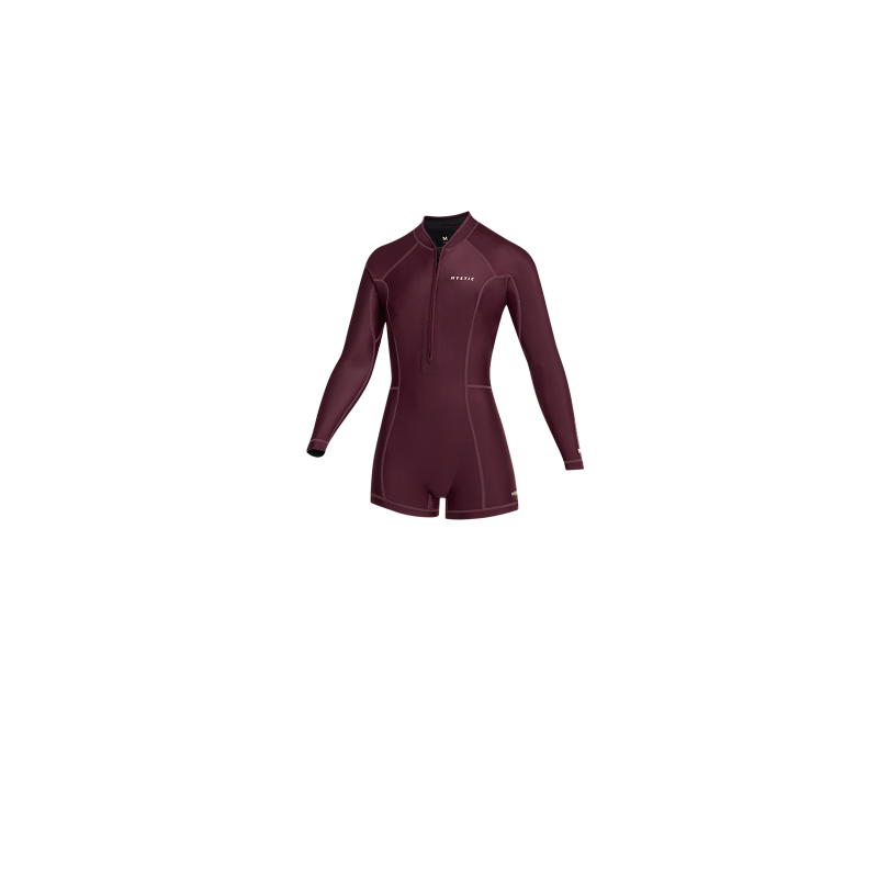 Mystic Lunar Longarm Shorty 2/2mm Fzip Women Oxblood Red
