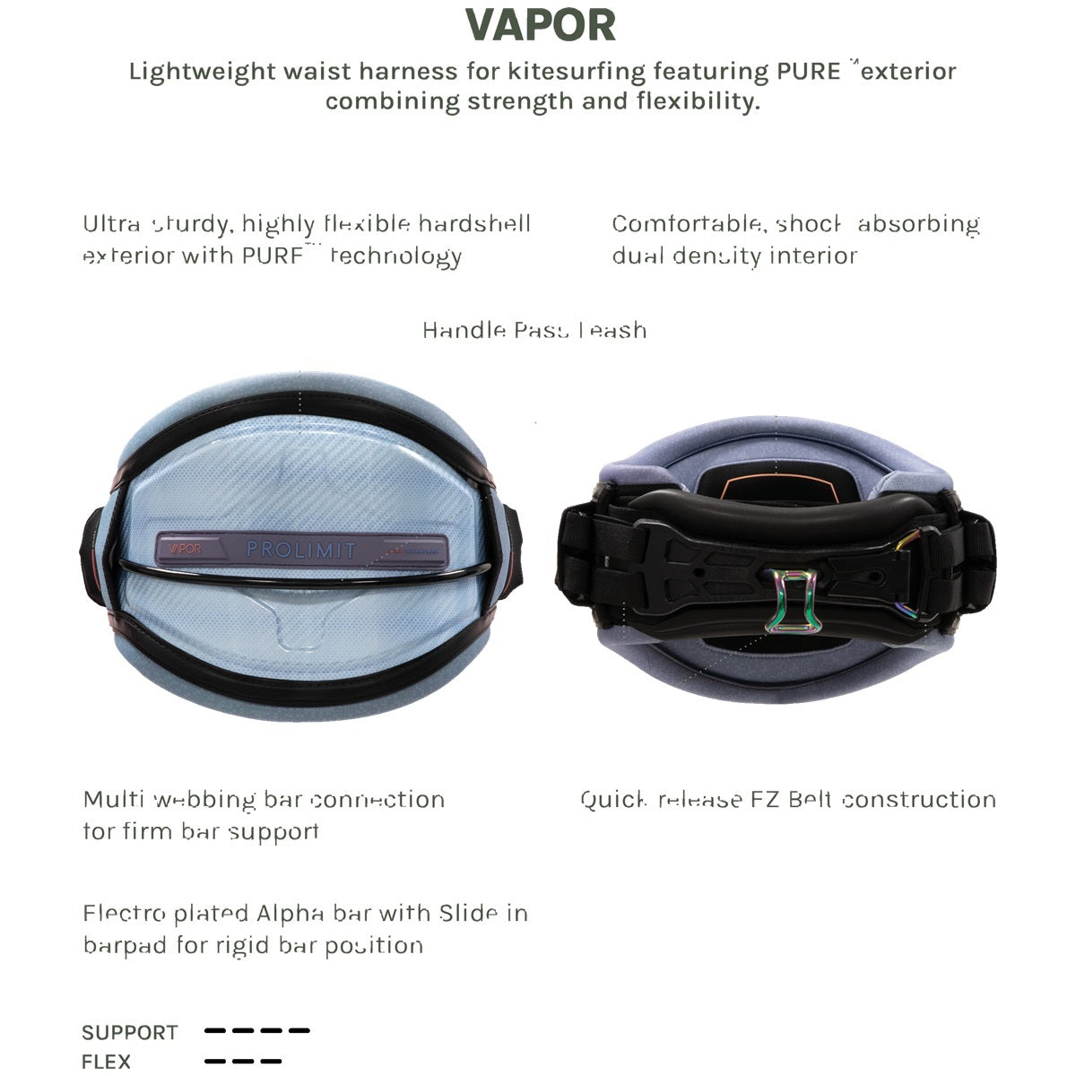Prolimit Kite Waist Harness Vapor WMNS Blue/Silver