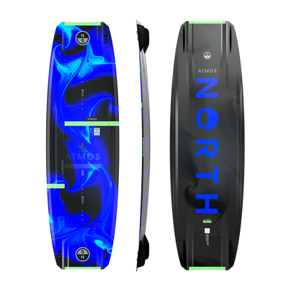 North Atmos 2027 twin-tip kiteboard Flash Blue