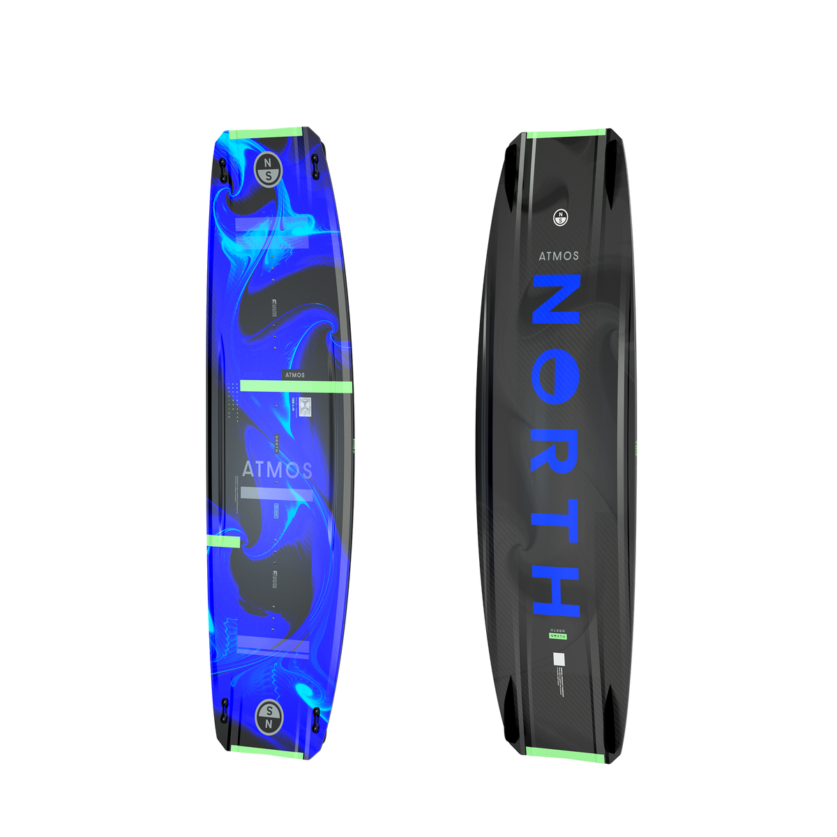 North Atmos 2027 twin-tip kiteboard Flash Blue