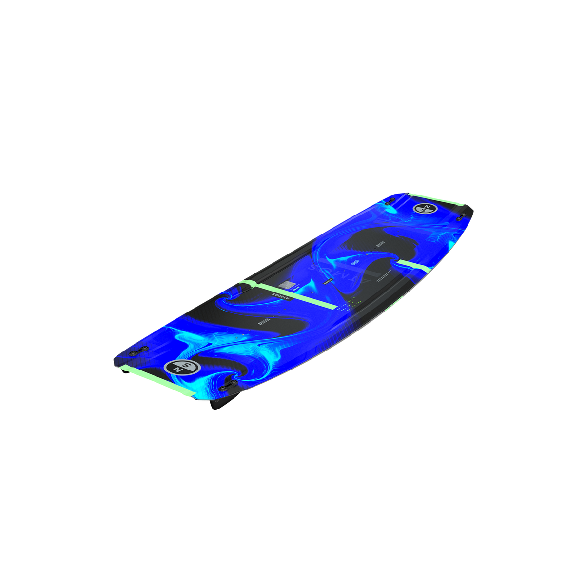 North Atmos 2027 twin-tip kiteboard Flash Blue